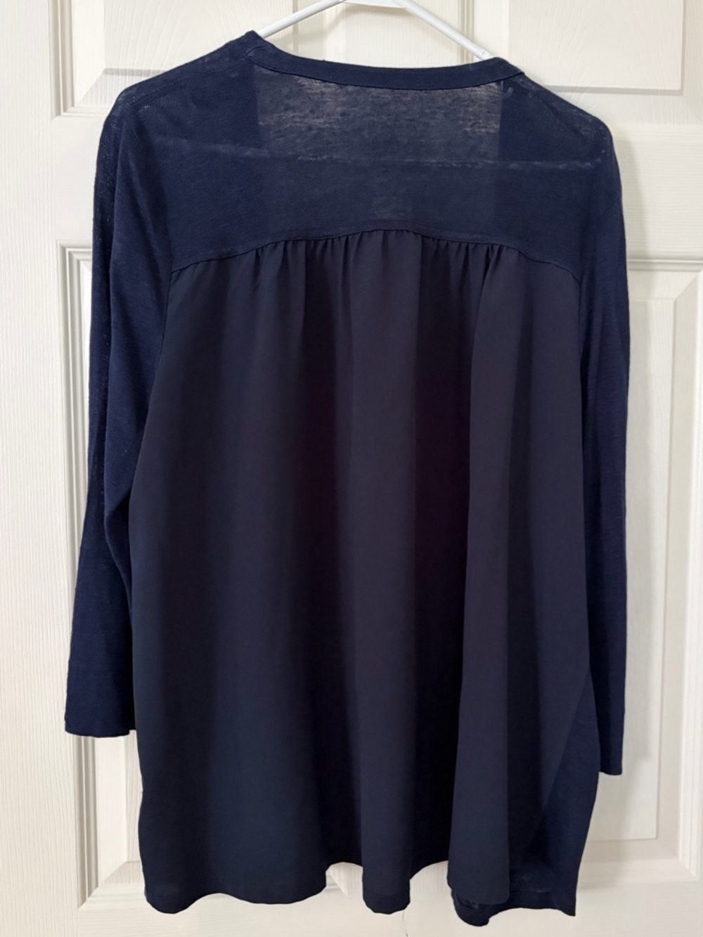 Talbots Navy Open-Front Lightweight Cardigan with Pockets - Picture 2 of 7